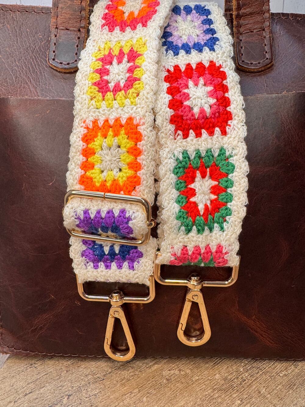 Colorful Quilt Boho Purse Strap Wide Bag Strap Boho Crossbody Purse Strap